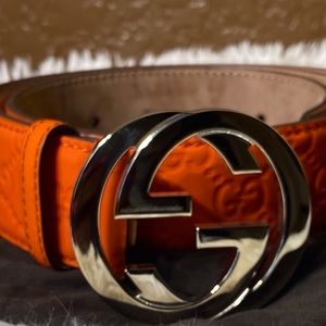 Men’s Orange Gucci Belt
